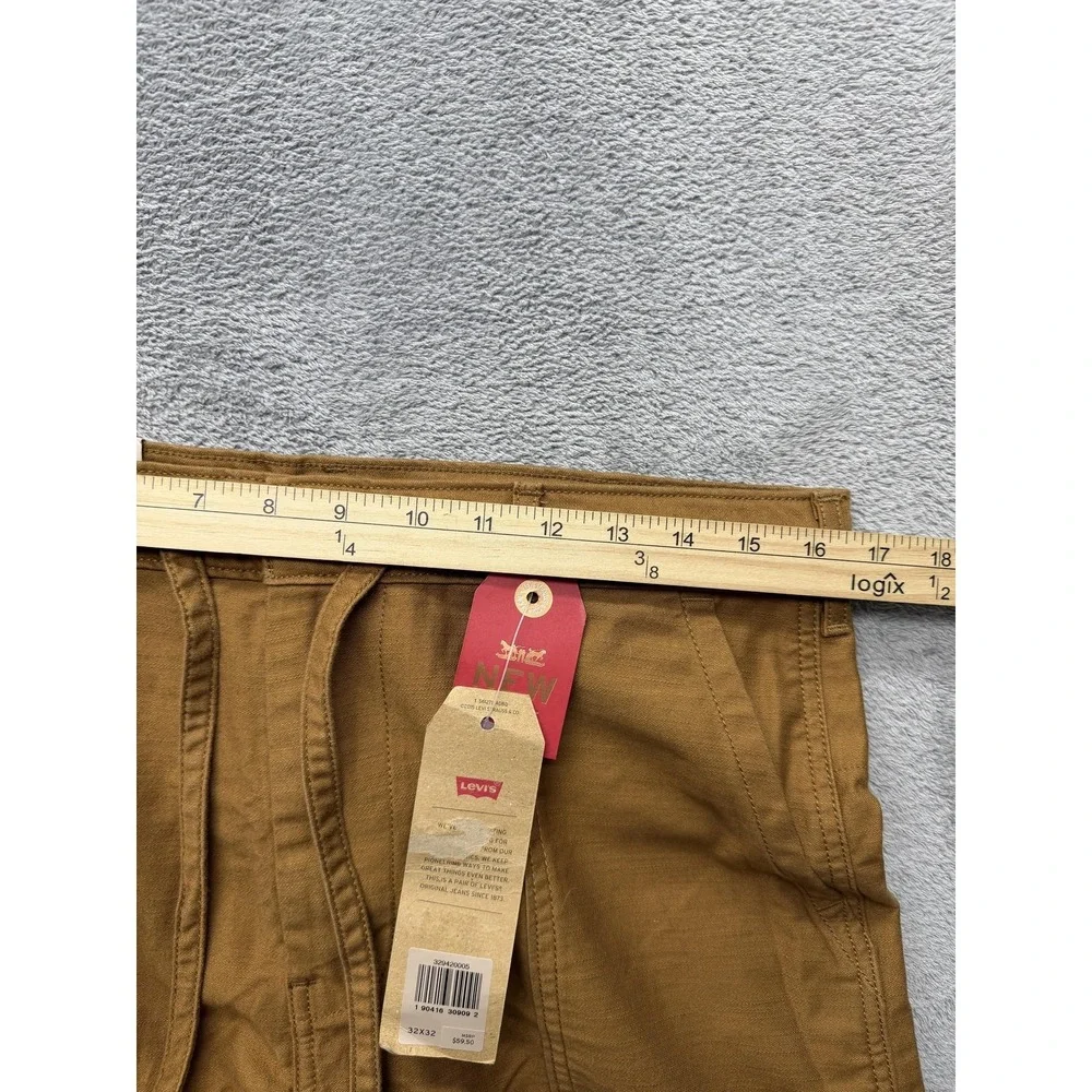 Levi's 502‎ Battalion Pants Mens Measured 33x31 Brown Chino Regular Fit Canvas
